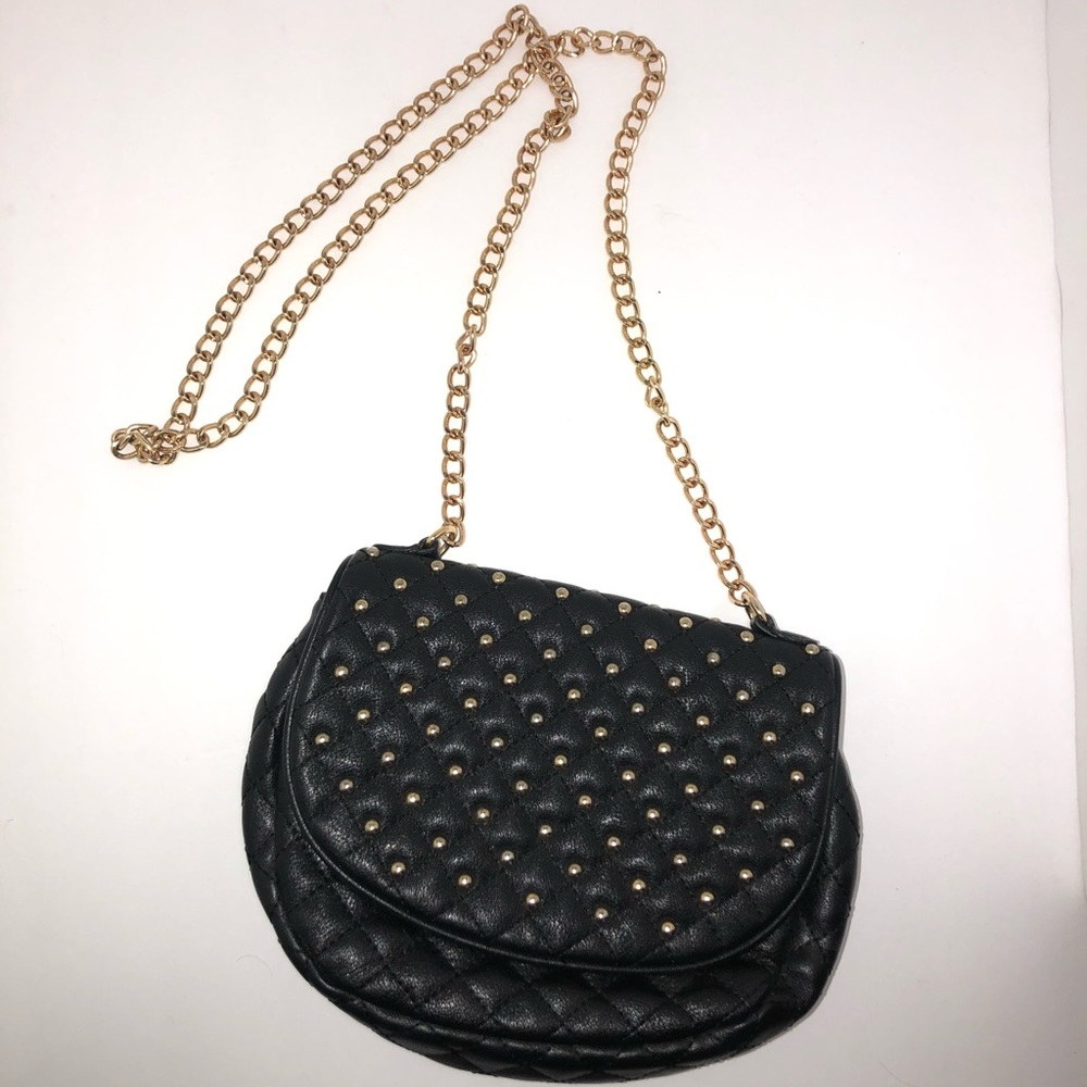 Faux leather studded purse